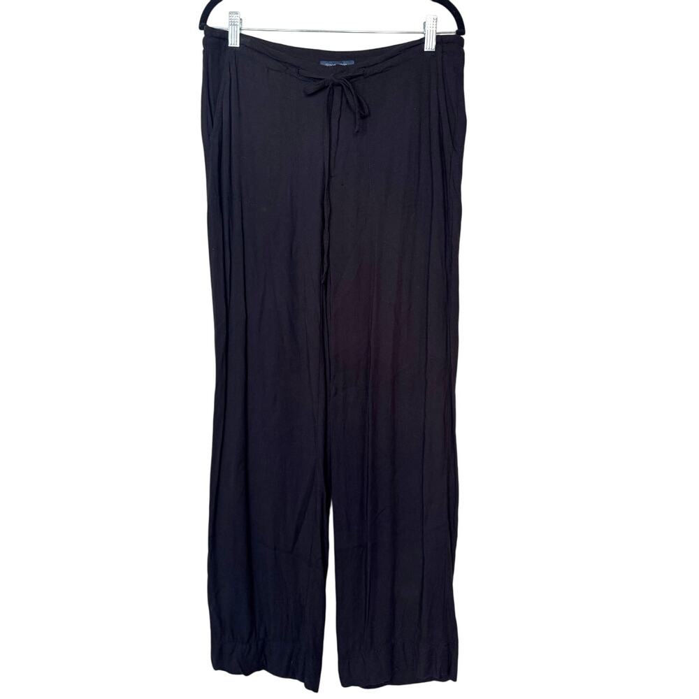 Tommy Hilfiger‎ Black Women's Size 6 100% Viscose Casual Comfort Wide Leg Pants